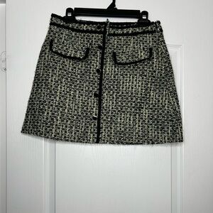 DYNAMITE Tweed Skirt Green/Black | Size M